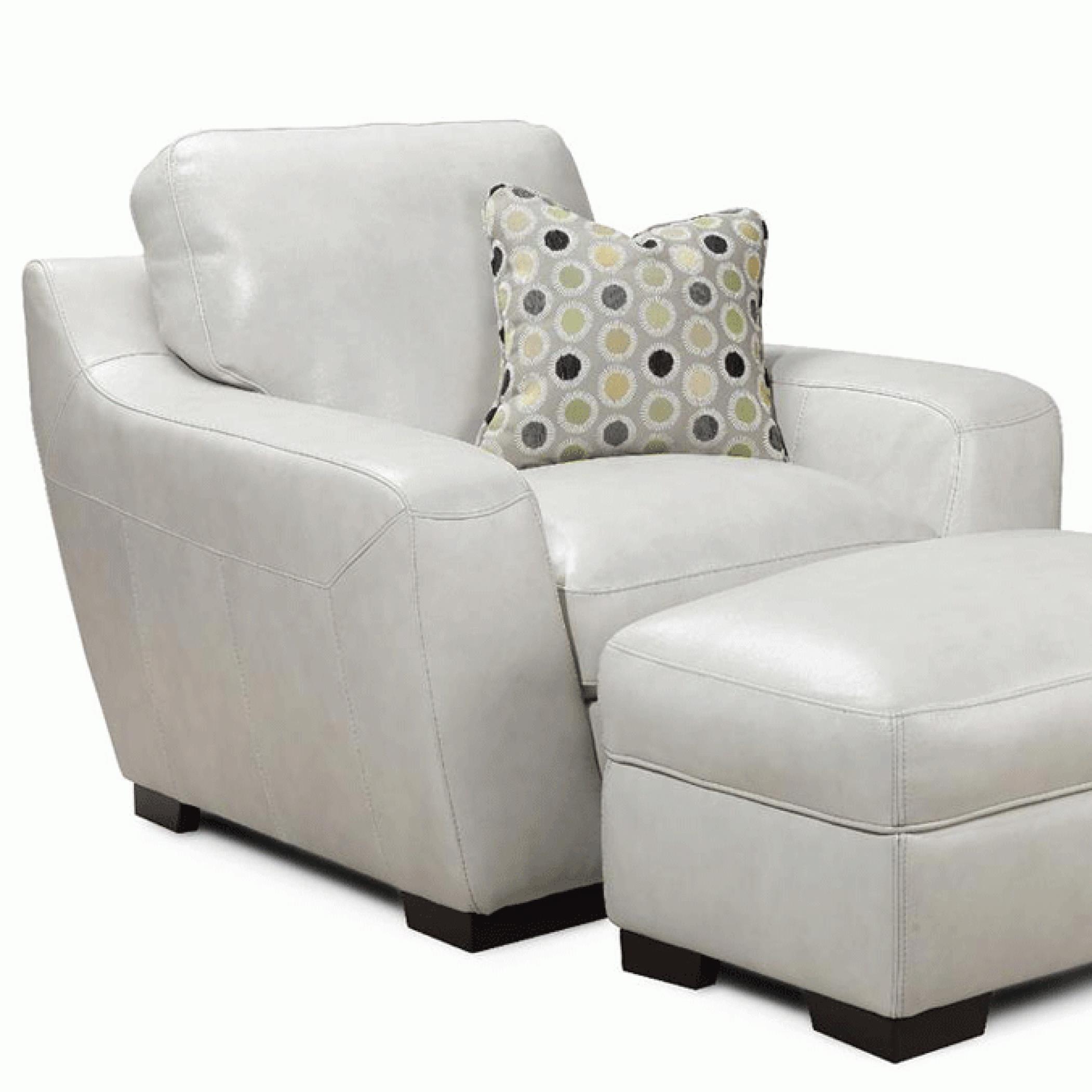 Simon Li Alpha Leather Match Chair With Accent Pillow Story Lee Furniture Upholstered Chairs