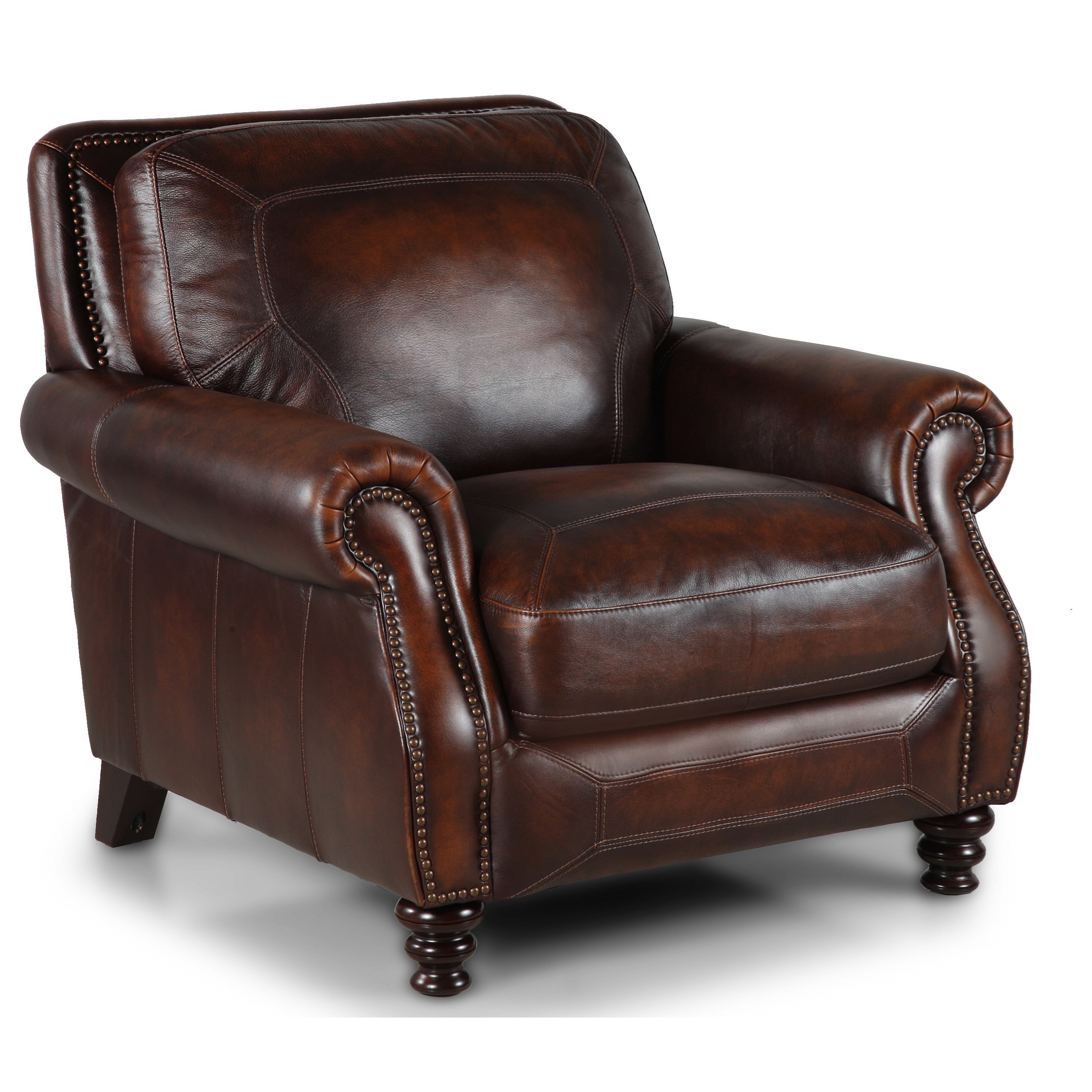 Simon Li Ashland Traditional Leather Chair Howell Furniture Upholstered Chairs