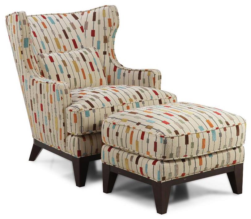 Simon Li Ricard Contemporary Accent Chair And Ottoman Story Lee Furniture Chair Ottoman