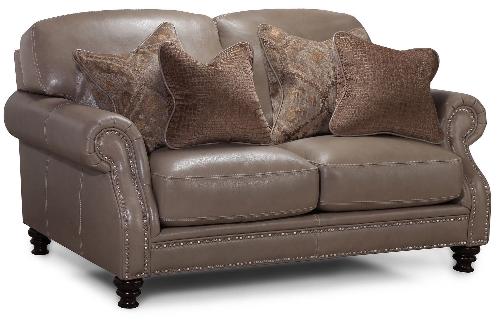 Simon Li Longhorn Longhorn Leather Loveseat Howell Furniture Loveseats