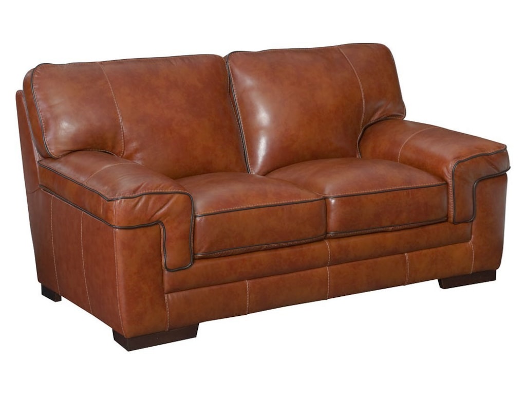 Macco Contemporary Leather Match Loveseat By Simon Li At Furniture Fair North Carolina