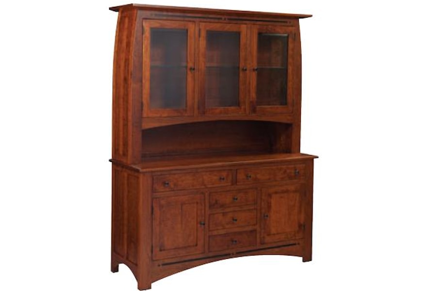 Simply Amish Aspen Ecaoh3db 3 Door Open Hutch China Cabinet Dunk