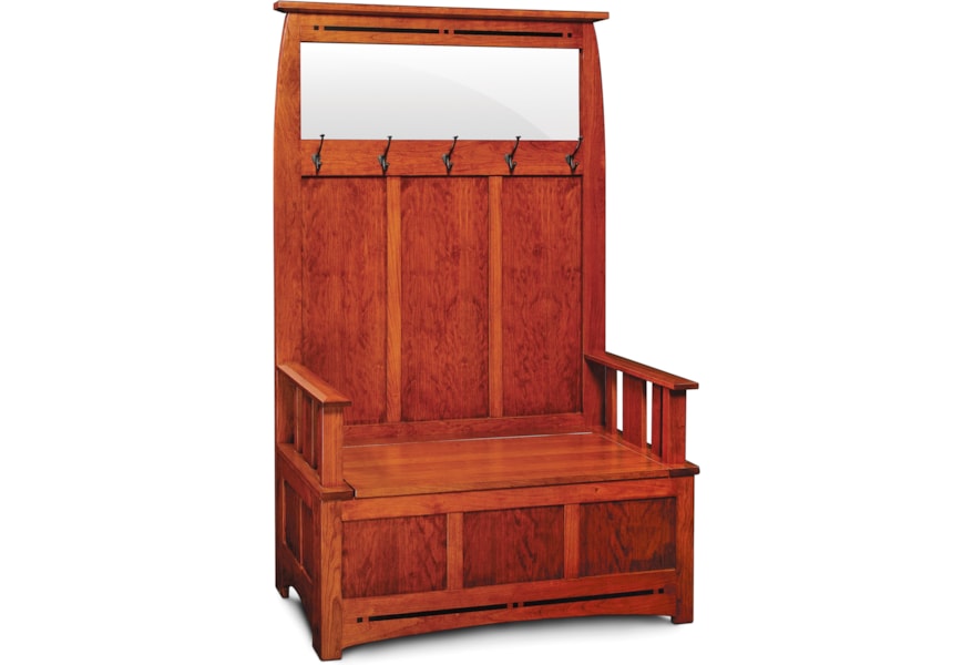 Simply Amish Aspen Kahba48 W Hall Storage Bench With Mirror Simply Amish Aspen Kahba48 W Hall Storage Bench With Mirror