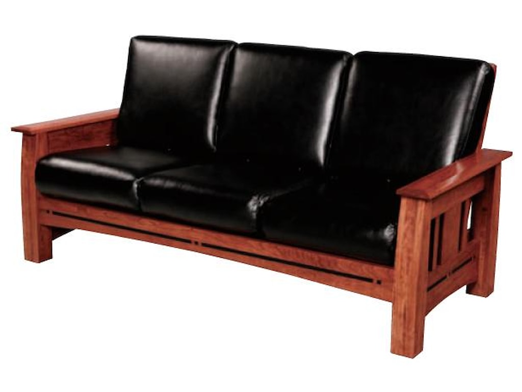 Aspen Mission Sofa With Walnut Inlay By Simply Amish At Dunk Bright Furniture