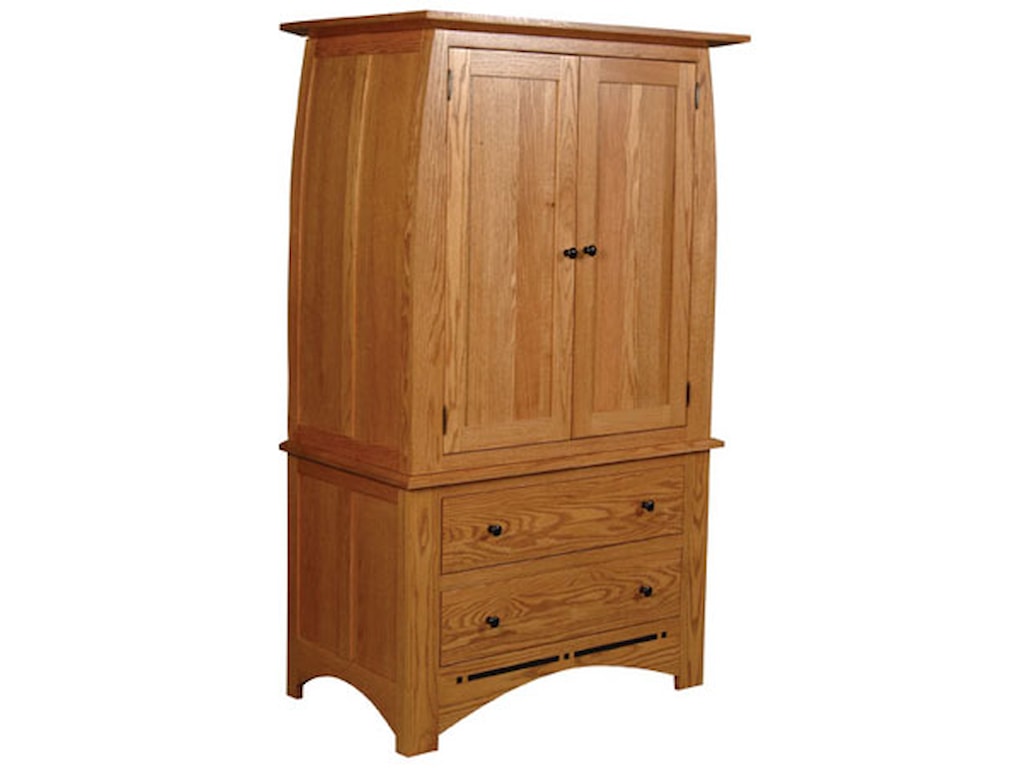 Simply Amish Aspen Eca205 1ac Tall Armoire On Chest Becker Simply Amish Aspentall Armoire On Chest