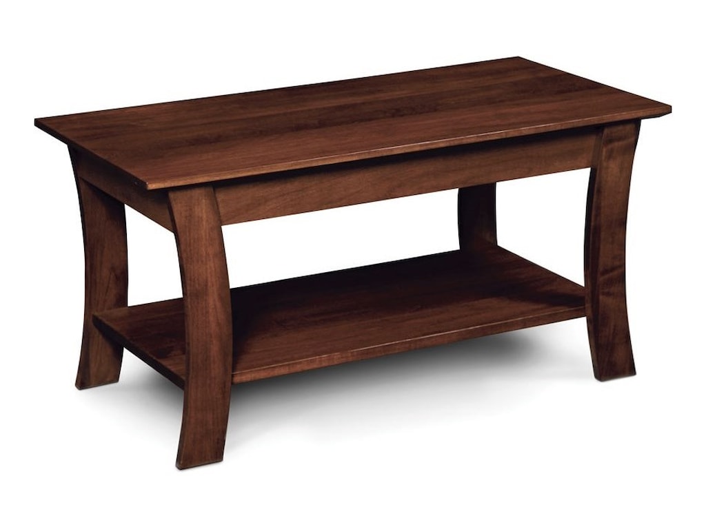 Simply Amish Express Xc28 Lwg1836ct Grace Coffee Table In Bourbon Simply Amish Expressgrace Coffee Table