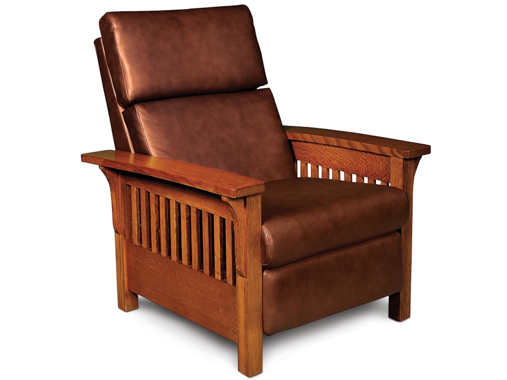 Grand Rapids High Leg Recliner With Wood Arms And Sides By Simply Amish At Becker Furniture World