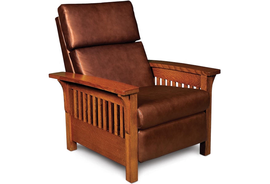 Simply Amish Grand Rapids Xq26 Ajhlr Ld High Leg Recliner With Wood Arms And Sides Becker Furniture High Leg Recliners