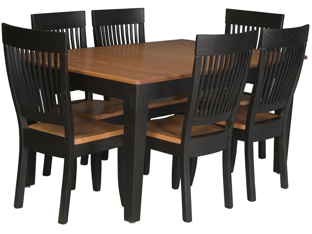 Homestead Amish 7 Piece Leg Table And Side Chair Set By Simply At Becker Furniture World