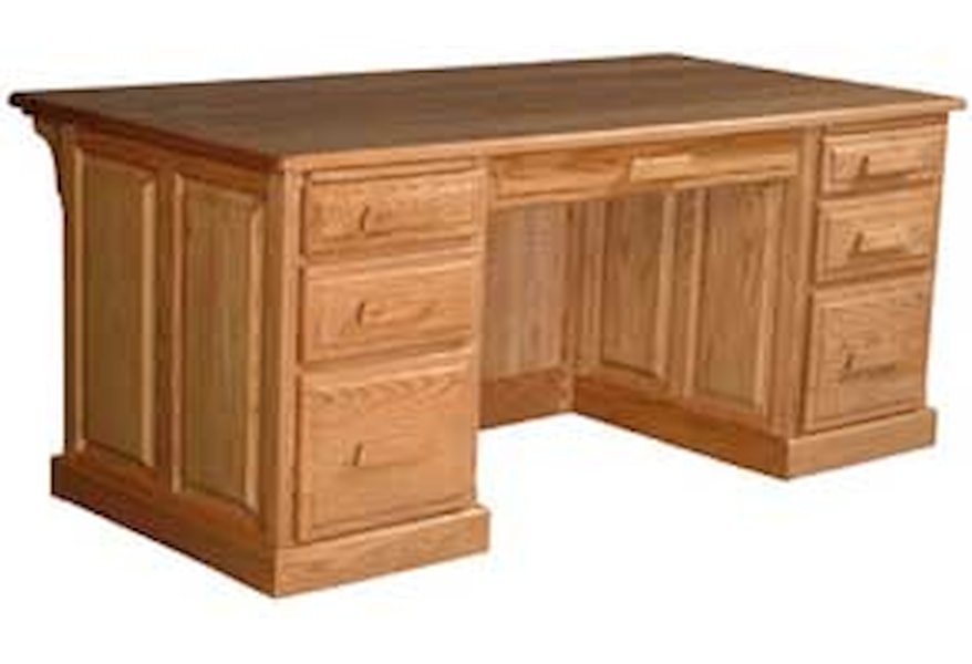 Simply Amish Classic Classic Executive Desk Dunk Bright