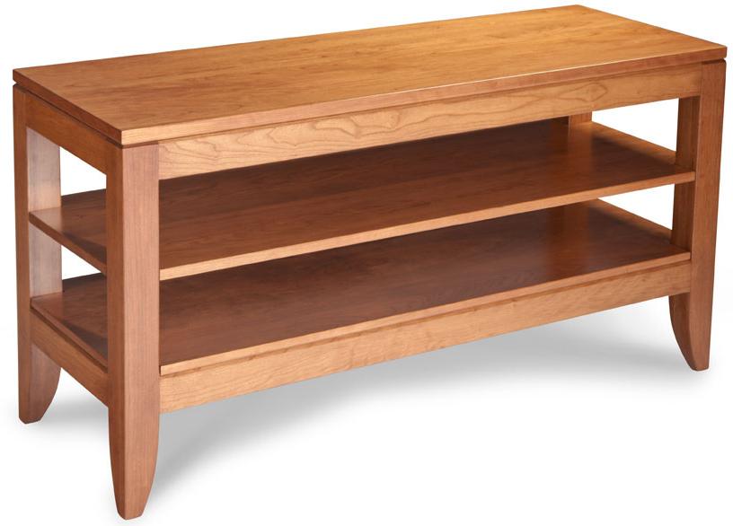 Simply Amish Justine Kajtvs50 Open Television Stand W 2 Shelves