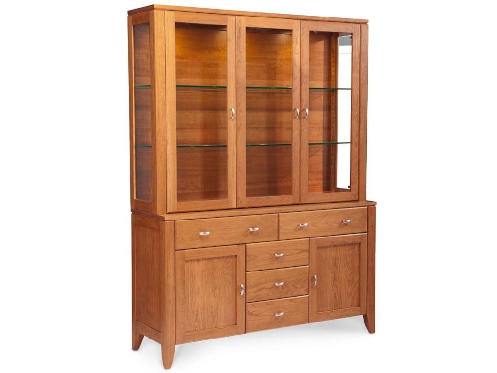 Simply Amish Justine Kcj60ch 60 Wide 3 Door China Cabinet Becker Simply Amish Justine60
