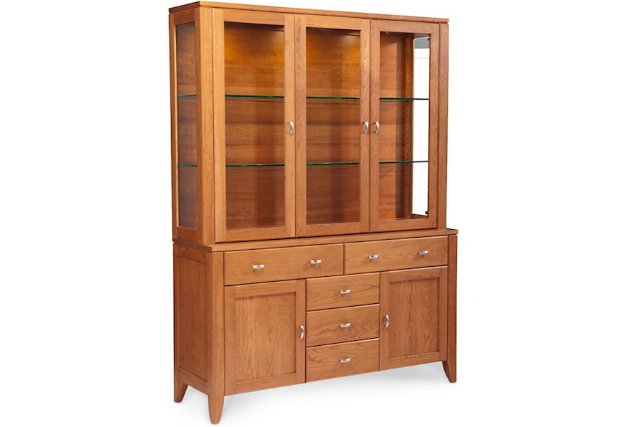 Simply Amish Justine Kcj60ch 60 Wide 3 Door China Cabinet Dunk