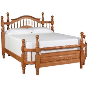 Simply Amish Country Sbspw 13b3 Queen Spindle Wrap Around Bed Becker Furniture Panel Beds