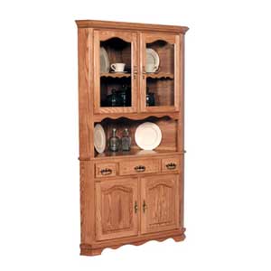 Simply Amish Classic Kcc36cchb Classic 2 Door Open China Cabinet