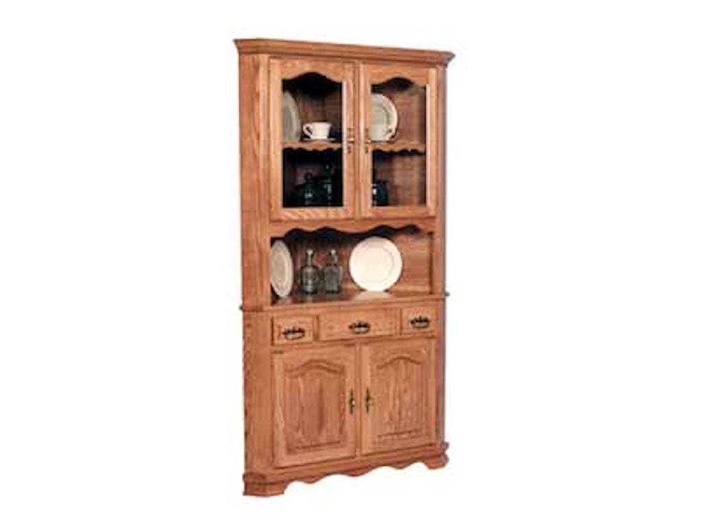 Simply Amish Classic Kcc36cchb Classic 2 Door Open China Cabinet