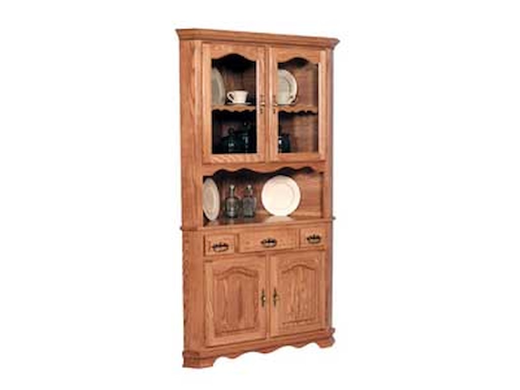 Simply Amish Classic Kcc36cchb Classic 2 Door Open China Cabinet