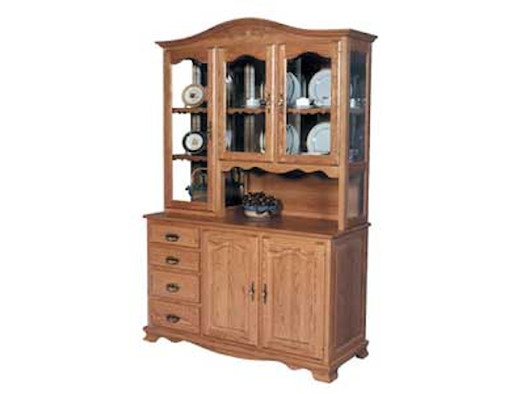 Simply Amish Classic Classic 3 Door Hoosier China Hutch Becker