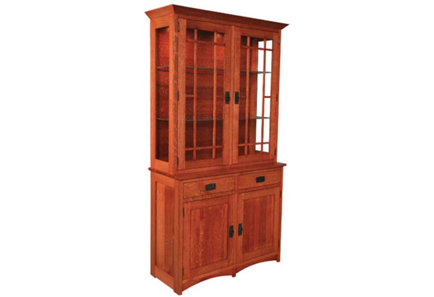 Simply Amish Prairie Mission 2 Door China Hutch Prairie Mission 2 Door China Hutch