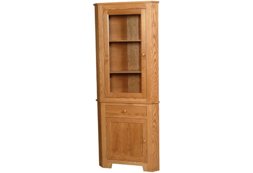 Simply Amish Shaker Amish Shaker 1 Door Closed Corner China Hutch