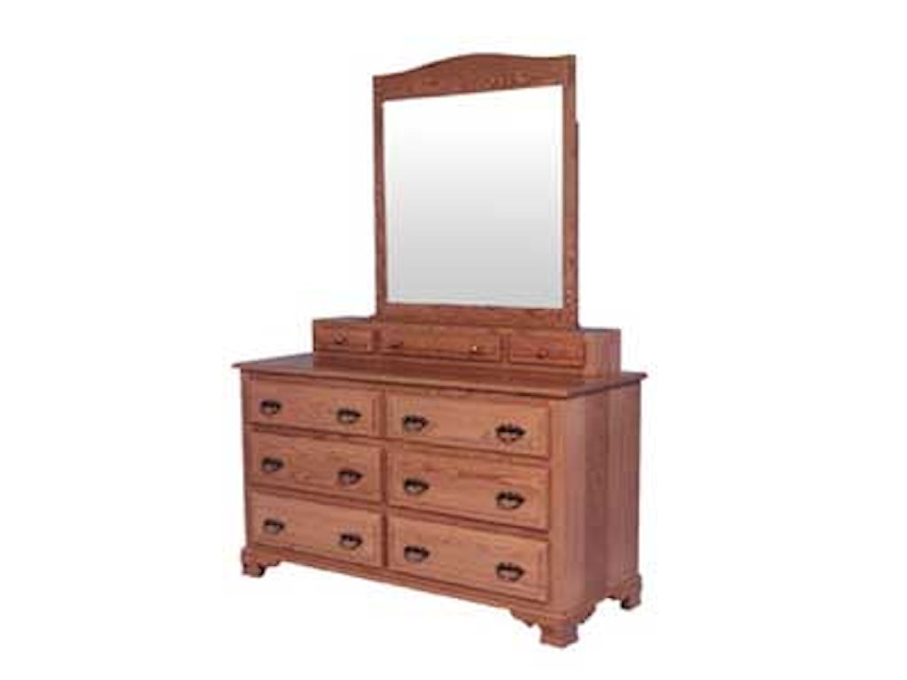 Simply Amish Classic Classic Dresser And Vanity Mirror Becker
