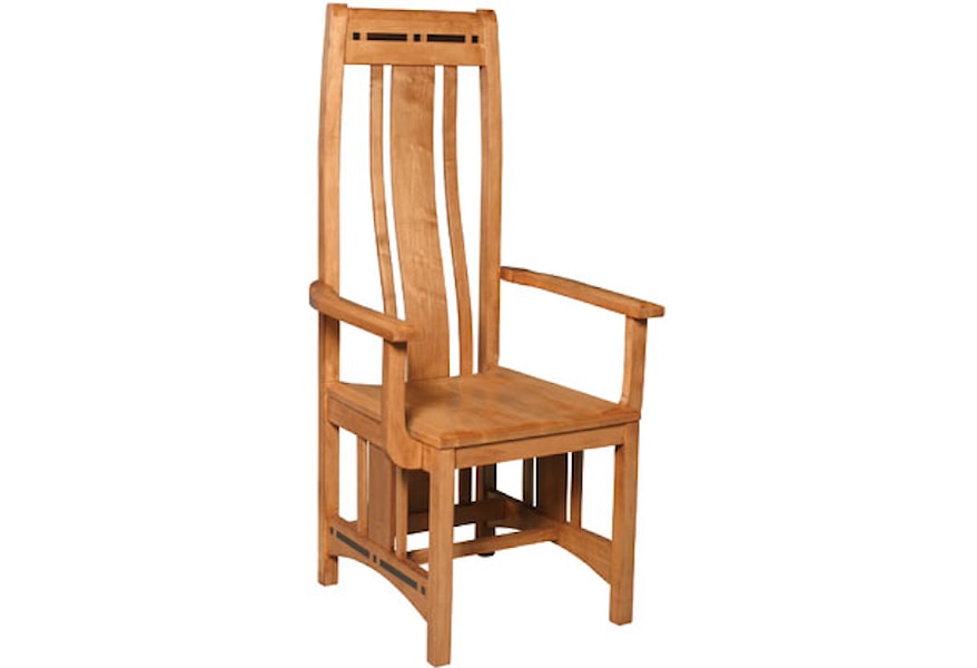 Simply Amish Aspen Wood Seat Arm Chair Mueller Furniture