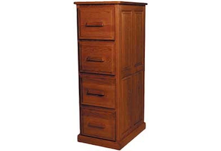 Simply Amish Classic Classic 4 Drawer File Cabinet Dunk Bright