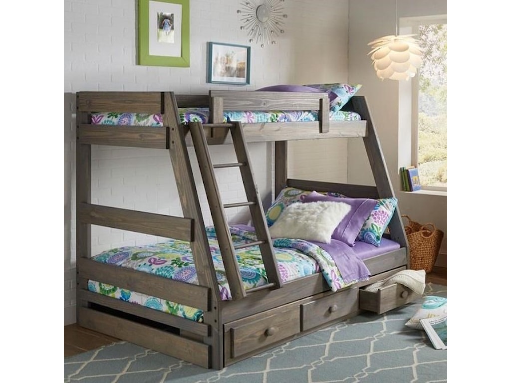 Simply Bunk Beds 209 Twin Over Full Bunk Bed Royal Furniture