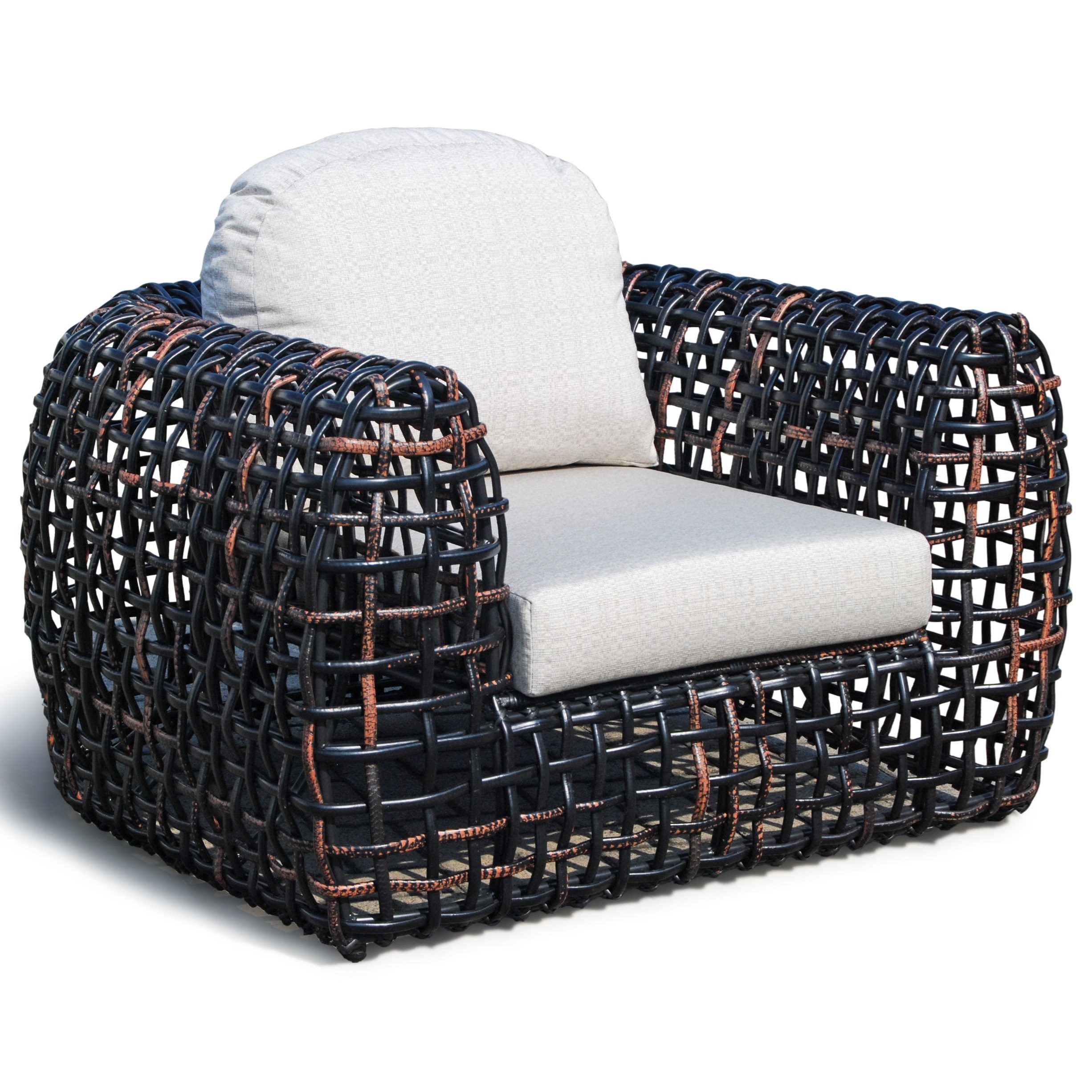 threshold open weave wicker chair