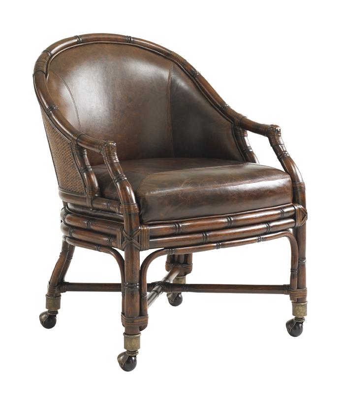 Bal Harbour 293sa Rum Runner Game Desk Chair With Leather Seat And Back By Sligh At Baer S Furniture
