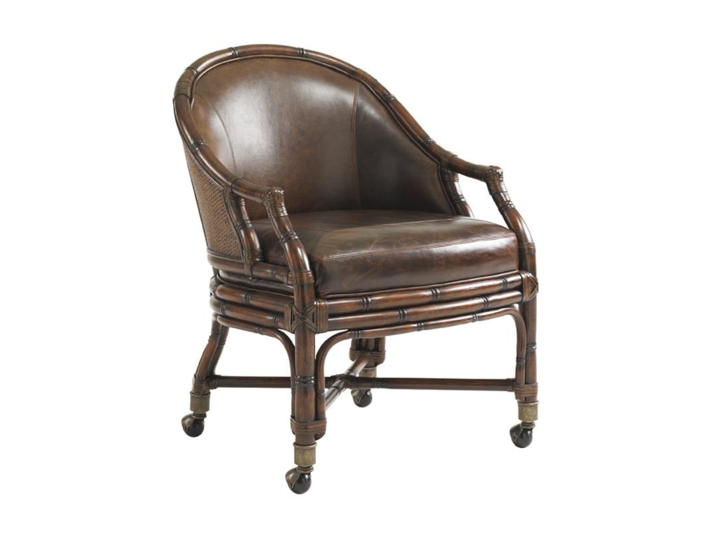 Bal Harbour 293sa Rum Runner Game Desk Chair With Leather Seat And Back By Sligh At Baer S Furniture