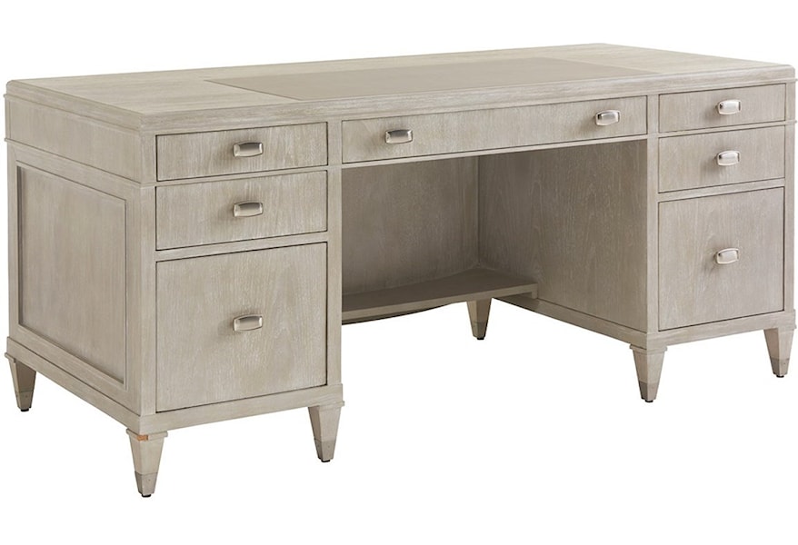 Sligh Greystone Avery Executive Desk With File Storage And Faux