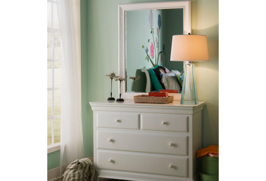 Smartstuff Classics 4 0 4 Drawer Single Dresser Vertical Beveled