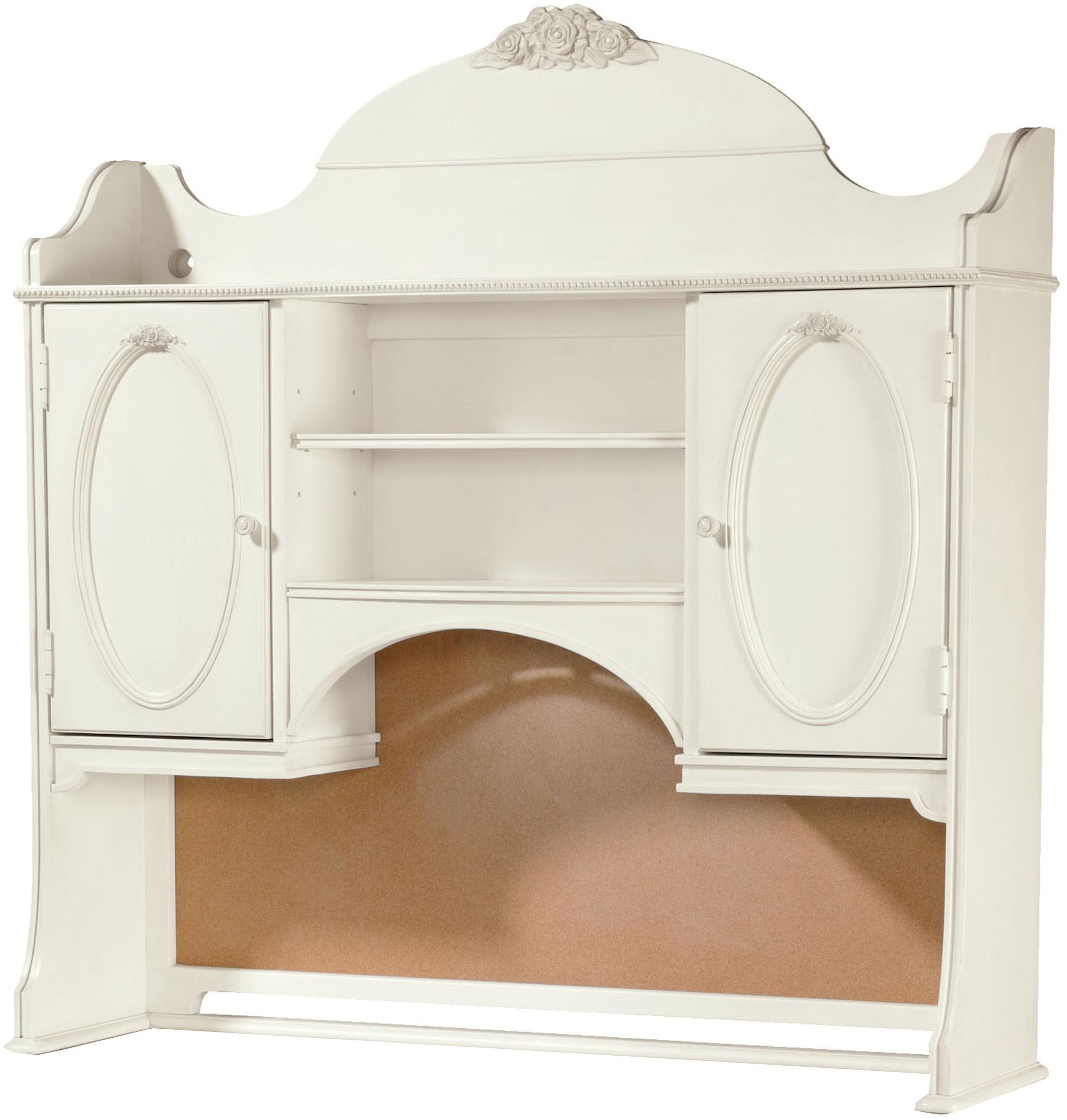 Smartstuff Gabriella Four Drawer Vanity Desk Two Door Hutch With