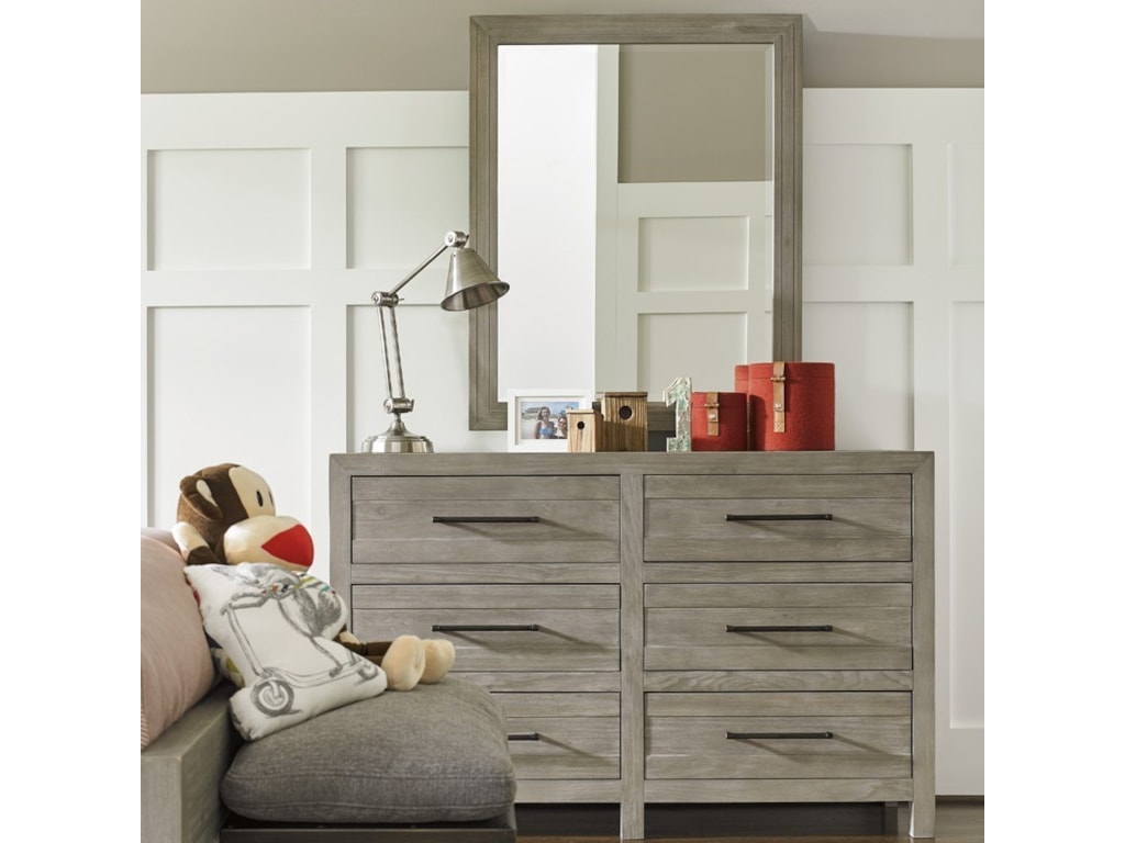 Smartstuff Scrimmage Dresser And Mirror With Removable Felt Lined