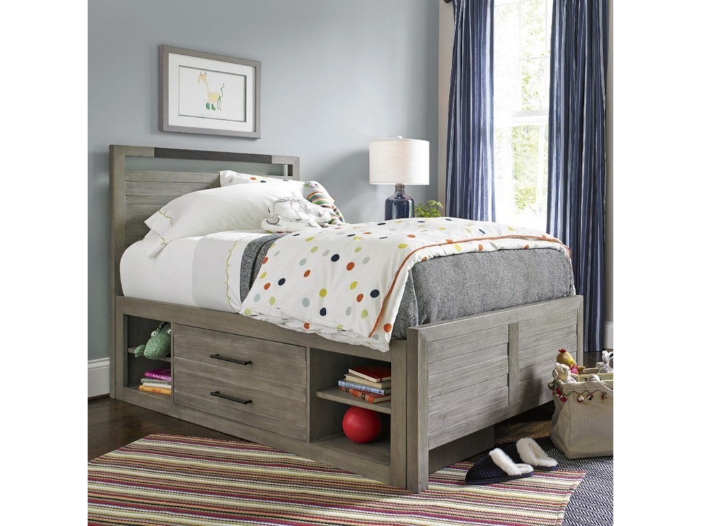 Smartstuff Scrimmage Twin Panel Bed With Storage Unit And Bronze Smartstuff Scrimmagetwin Panel Bed With Storage Unit