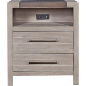 Smartstuff Scrimmage 7371080 Metal Top Nightstand With Usb Power Outlet Hudson S Furniture Nightstands