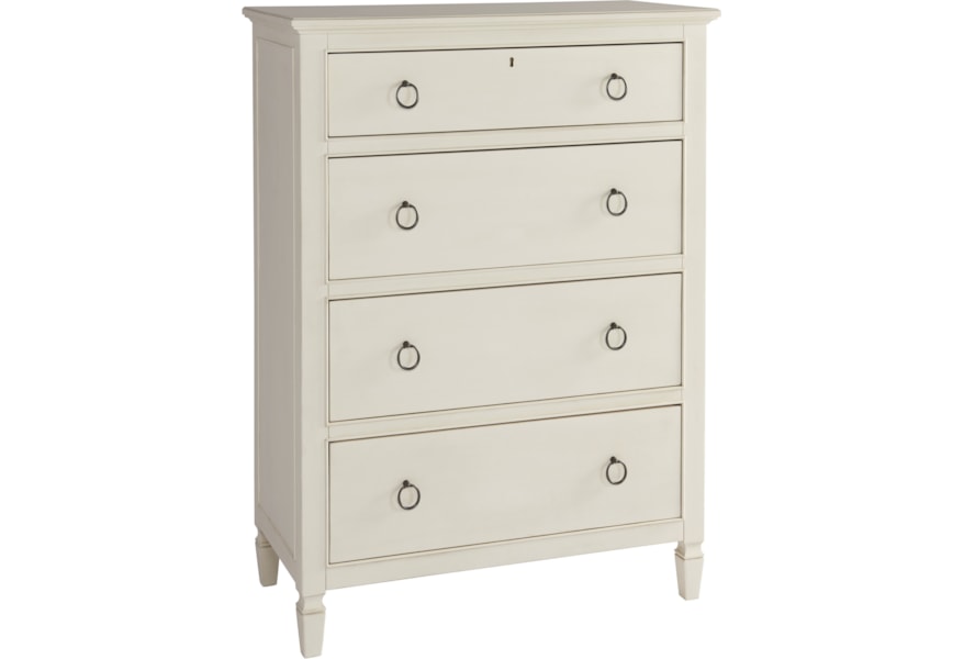 Smartstuff Summer Hill 7987010 4 Drawer Tall Dresser With Slide