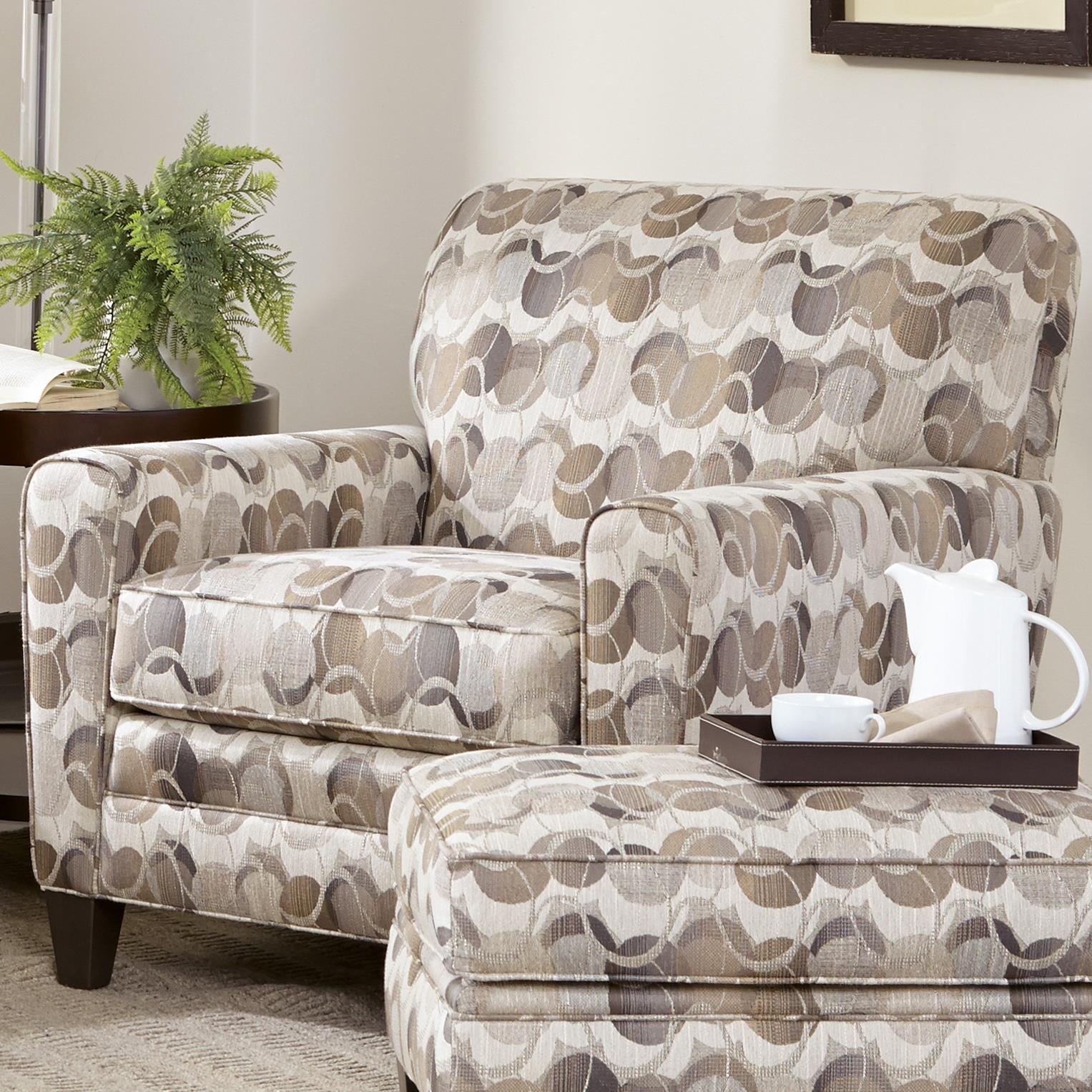 Smith Brothers 225 Chair With Tapered Track Arms Saugerties