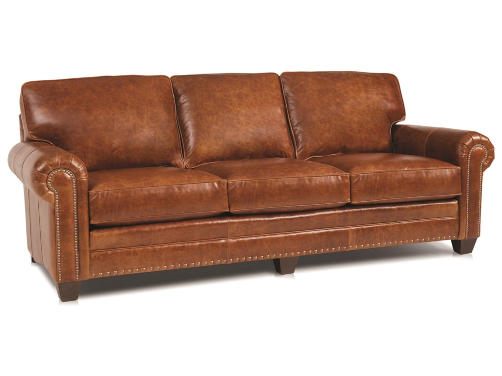 Smith Brothers 235 235l 13 Traditional Sofa With Nailhead Trim And Smith Brothers 235sofa Leather