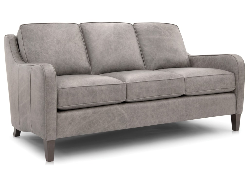 Smith Brothers 252 Transitional Mid Sized Sofa With Slim Track Arms Smith Brothers 252mid Size Sofa