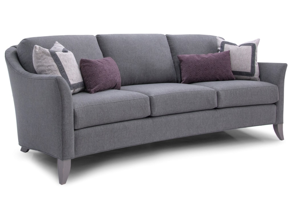 Smith Brothers 256 Transitional Sofa With Flare Tapered Arms Smith Brothers 256 Transitional Sofa