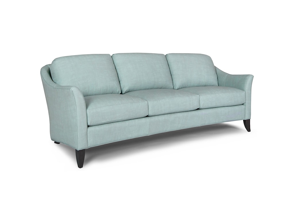 Smith Brothers 256 Transitional Sofa With Flare Tapered Arms