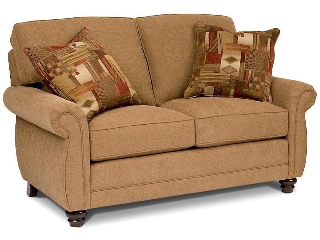 Smith Brothers 302 302 20 Traditional Loveseat With Turned Feet