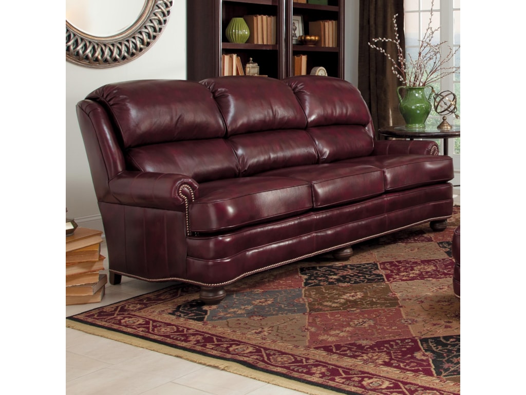 Smith Brothers 311 311l10 Upholstered Leather Stationary Sofa Dunk 311 Upholstered Leather Stationary Sofa By Smith Brothers