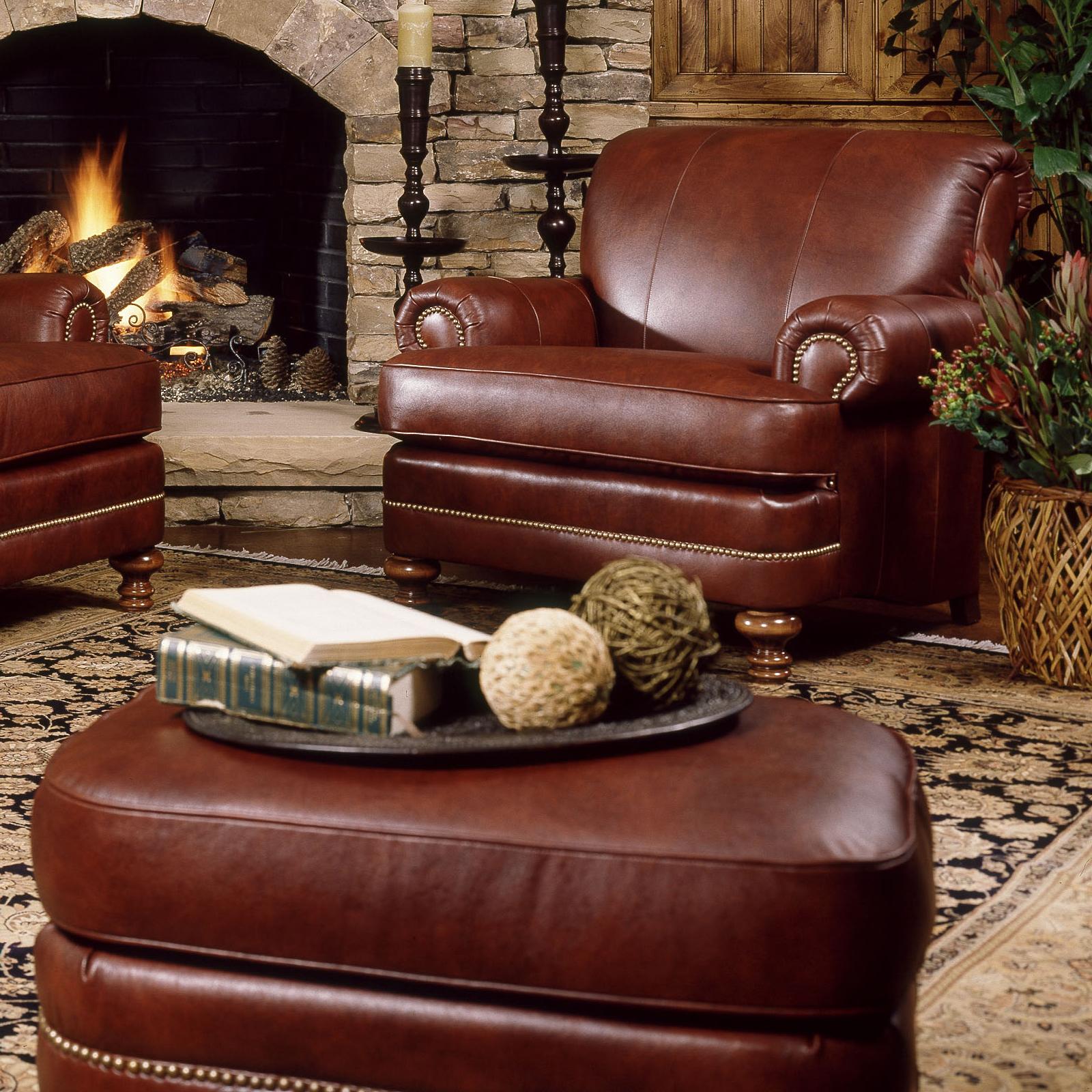 Traditional Styled Chair and Ottoman Set