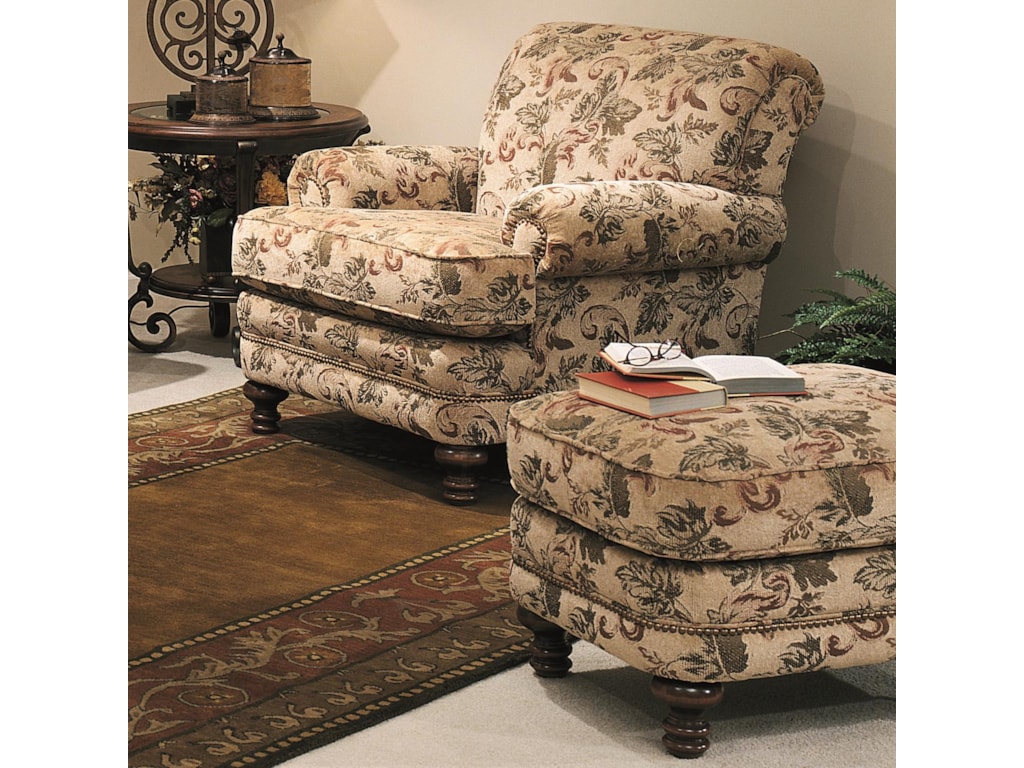 Smith Brothers 346Chair and Ottoman Set