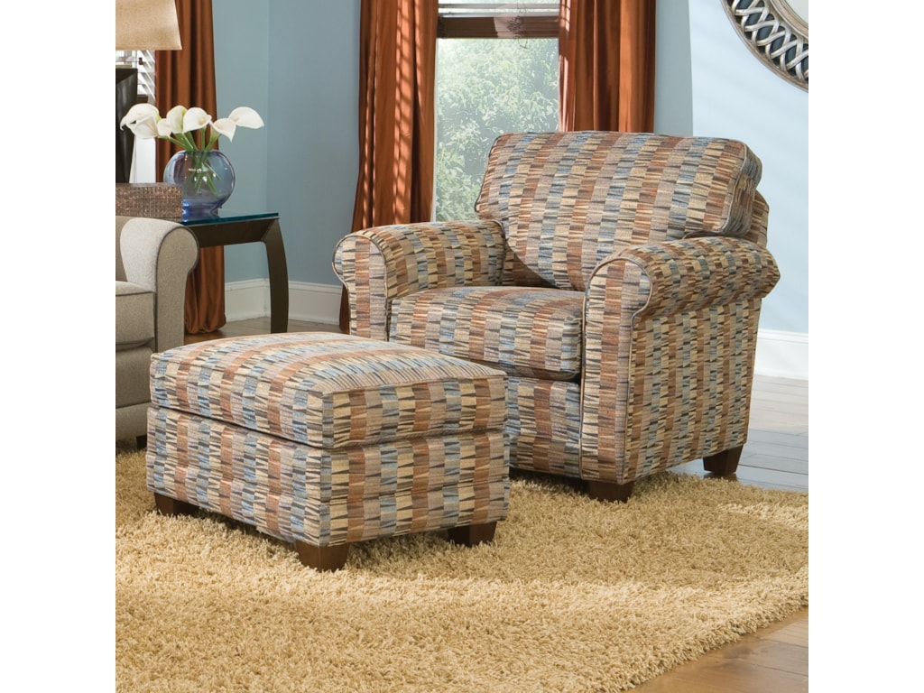 Smith Brothers 366Casual Chair and Ottoman