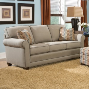Smith Brothers 366 Casual Stationary Sofa With Rolled Arms Rooms And Rest Sofas