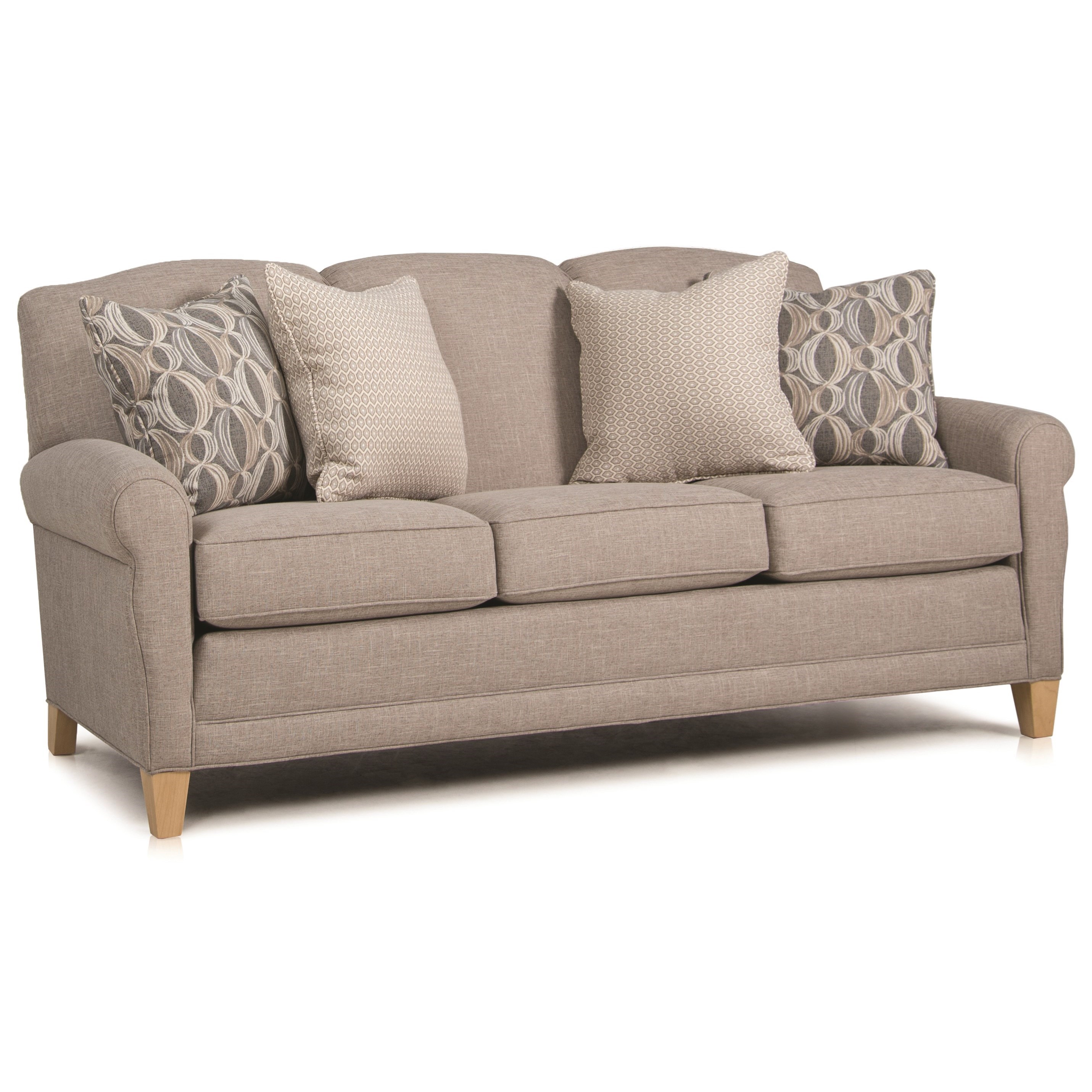 Smith Brothers 374 Stationary Sofa With Rolled Arms Westrich Furniture Appliances Sofas